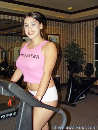 Megan Jones sucks her trainer's big cock and rides reverse cowgirl