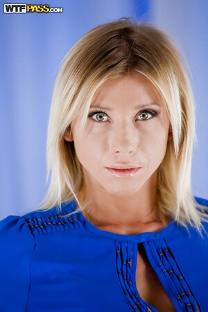 Blonde Euro mom Rita Moor enjoys moonlighting in the semi nude and lingerie