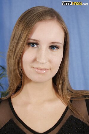 Fuckable teen strips and prepares to massage