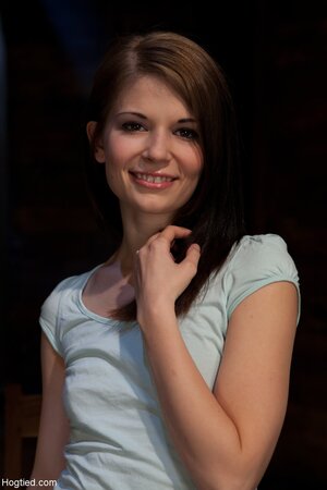 Sensi Pearl gets toyed while bound with her legs spread wide