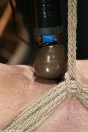 Pinky Lee enjoys being hogtied