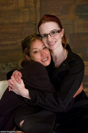 Felony fucks Claire Adams with a strapon in BDSM lesbian action