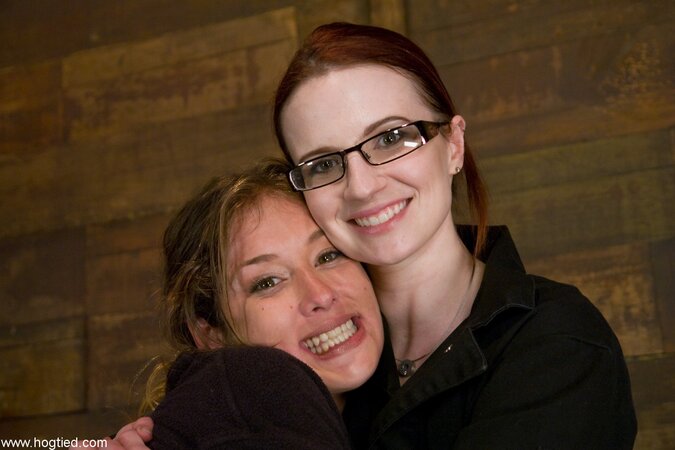 Felony fucks Claire Adams with a strapon in BDSM lesbian action