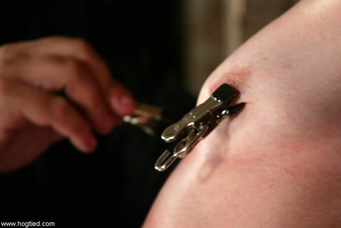 Pinky Lee gets toyed to orgasm while bound and ball-gagged