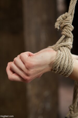 Riley James gets bound and ball-gagged by lezdom Lea Lexis