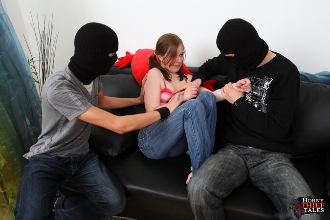 Shy Angela gets rammed by thieving dudes with horrible intentions