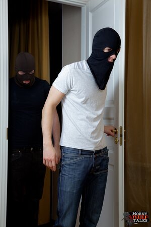 Nastya gets pounded by two masked burglars