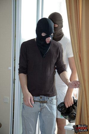 Bogdana is fucked by masked home invaders in her socks