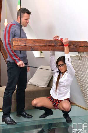 Cindy gets a big cock and toy in both holes after peeing