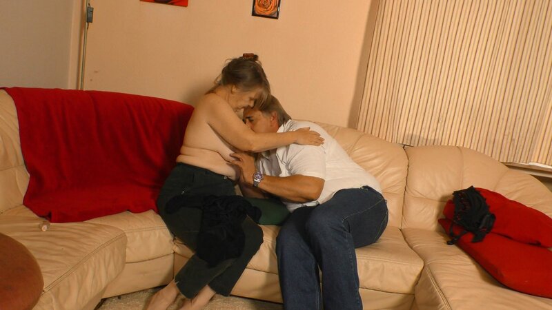 Old bitch teases with her big booty before fucking her hubby