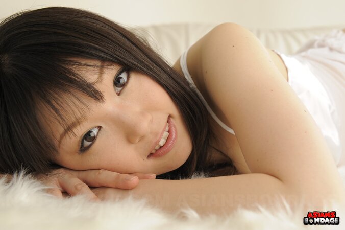 Aoi Minami reveals tiny tits and hairy twat in lingerie