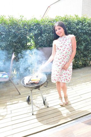 Twisted GF cooks naked and then fucks her man (he loves steaks!)