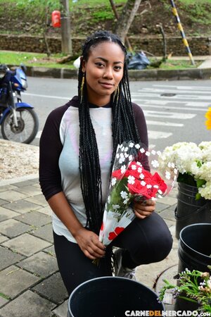 Tattooed Morelia Mazo teases massive ass on bar chair