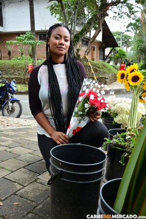 Tattooed Morelia Mazo teases massive ass on bar chair