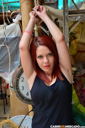 Redhead Yuly Perdomo gets bedroom ready for Pedro Nel sex