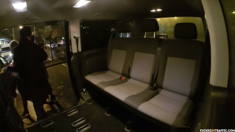 Tipsy PD Sandra coached into wild backseat three-way