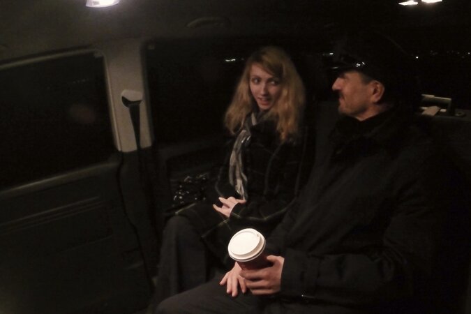 Czech blonde wants his thick drip after a quick backseat tease