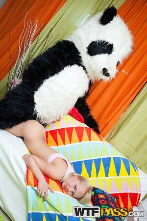 Amelie Pure gets to enjoy a fuck with a big-dicked PANDA BEAR