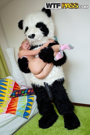 Amelie Pure gets to enjoy a fuck with a big-dicked PANDA BEAR