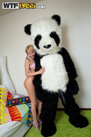 Amelie Pure gets to enjoy a fuck with a big-dicked PANDA BEAR