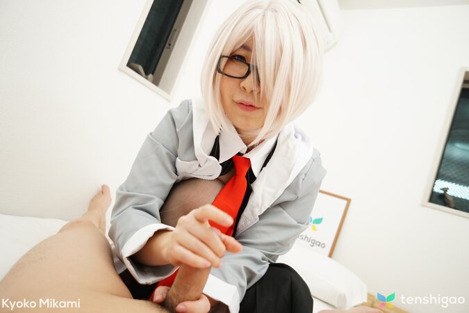 Cosplaying Japanese girl plays with her vag before POV sex