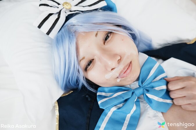 Reika Asakura cosplay teen facial after intense sex