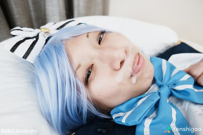 Reika Asakura cosplay teen facial after intense sex