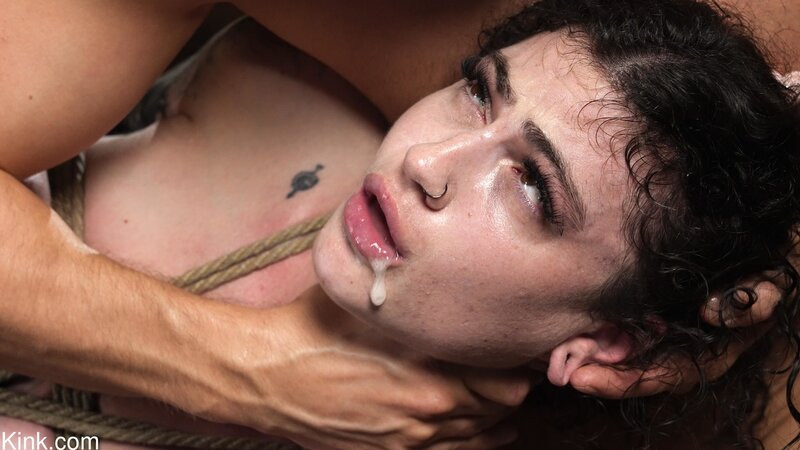 Brunette teen Lydia Black submits to rough bondage play with dominant Codey Steele
