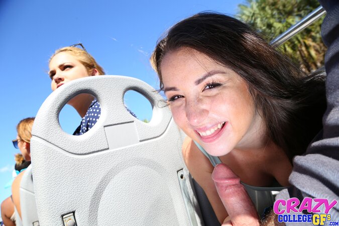 Lola Lynn gets a thick sperm load shot right across her face in a steamy outdoor session
