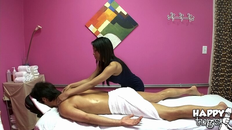 Mya secretly films herself as she fucks her client after a sensual Asian massage