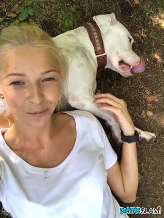 Slovenian blonde mommy displays her tight cleavage and more
