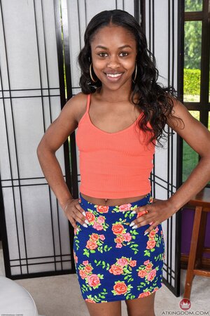 Petite Amilian Kush spreads pussy and big ass cheeks for the camera