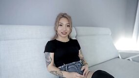 Tattooed Asian With Beautiful Form Nipples Ass Fucked in Hotel