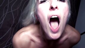 Blonde MILF blows him outside then gets taken rough in bed