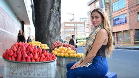 Spicy Columbian blonde gets fucked from behind on the couch