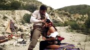 Wonderful outdoor sex scene of cowboy and perfect cowgirl