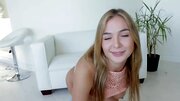 Blair Williams shows oral skills to the sex partner with camera
