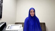 Hijab whore with prominent cheekbones gets boned hard