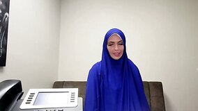 Hijab whore with prominent cheekbones gets boned hard