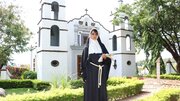 Latina dressed as a nun is ready to act super sinful