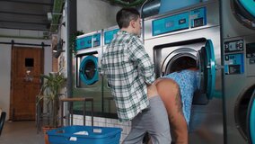 Latina is getting fucked at the laundromat by a big dick