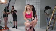Having a sexy fun in front of the camera with model