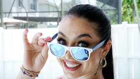 Provocative doll gets multiple orgasms in hot outdoor session