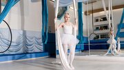 Horny Blonde Ballerina During Ballet Training Masturbates