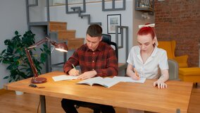 Fiery Redhead Student Fucks College Colleague On Desk