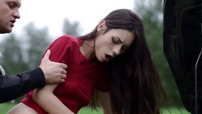 Lustful new wife mouth and cunt fucked by dude long dick