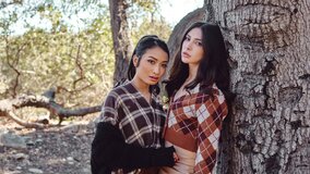 Duo of fit brunette sluts are feasting on one black cock