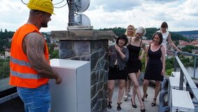 Pretty lad with fat cock pounds hot babes in orgy party