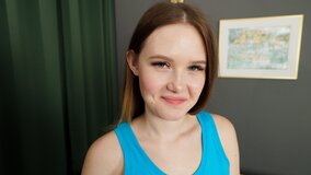 Solo session with a smoking hot teen who masturbates