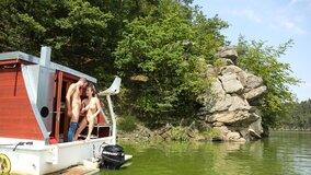 Stunning brunette wife moans over creampied by ex husband